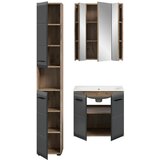MID.YOU Kopalnica Ice, Črna, Barva Hrasta, 3-Delna | Shoptok.si