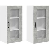  Zidni kuhinjski ormarić 2 pcs Betonski sivi 40 x 31 x 80 cm | shoptok.hr
