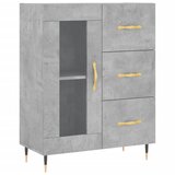 Maison Chic Komoda - Predalnik betonsko siva 69,5x34x90 cm inženirski les, (21718431) Cene