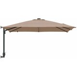  Vrtni suncobran S LED lampica Sivo-smeđa 248,5 x 247,5 x 160 cm | shoptok.hr