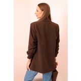 Kesi Włoski Elegant blazer with lapels brown | ePonuda.com