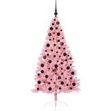 vidaXL Umjetna preddekorirana božićna jelka Roza 180 cm PVC | Shoptok.si