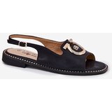 S. BARSKI Elegant Sandals With Decoration On Flat Heel S.Barski | ePonuda.com