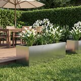 Vrtna saksija Srebrna 60 x 20 x 20 cm Nehrđajući čelik | shoptok.hr