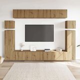  8-dijelni set TV ormarića montiran na zid Artisan Oak | shoptok.hr