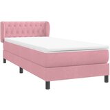 Box Spring krevet s madracem ružičasti 90x210 cm samt | shoptok.hr
