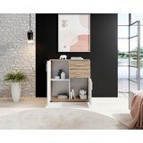 MID.YOU KOMODA, bela, barve hrasta | Shoptok.si