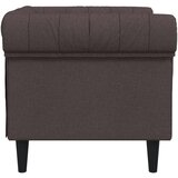 vidaXL Fotelj chesterfield temno rjava tkanina, (21113710) | Shoptok.si
