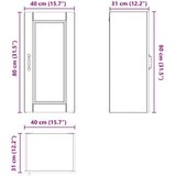  Zidni kuhinjski ormarić Crna 40 x 31 x 80 cm Konstruirano drvo | shoptok.hr
