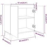 vidaXL komoda siva sonoma 60x35x70 cm konstruiran les | Shoptok.si