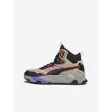 Puma Beige and black Trin Men's Suede Ankle Sneakers - Men's