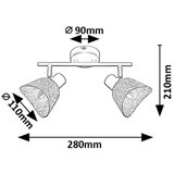 Rabalux plafonska spot lampa Farelia, 2xE14, Siva | Eponuda.com