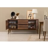 Hanah home vina 01 1005 walnut cream (produžni trpezarijski sto, stolice i konzola (6 komada)) | ePonuda.com