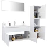  Set kupaonskog namještaja od iverice visoki sjaj bijeli | shoptok.hr