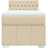  Box spring postelja z vzmetnico krem 80x200 cm blago, (21306444) | Shoptok.si