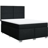 Maison Chic Box spring posteljni - Vzmetna postelja z vzmetnico črn 140x190 cm blago SL5179, (21887537) | Shoptok.si