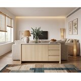 Marckeric Bela/v svetli naravni barvi komoda v hrastovem dekorju 163x80x45 cm Dore – | Shoptok.si