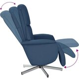  Naslonjač od tkanine s osloncem za noge plavi | shoptok.hr