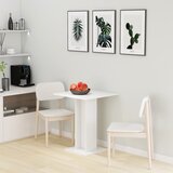 vidaXL Bistro mizica bela 60x60x75 cm iverna plošča Cene