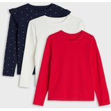 Sinsay Pamučne majice dugih rukava 3 pack | shoptok.hr