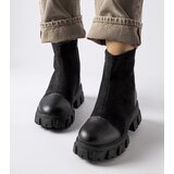 Gemre Black eco-suede workers with tread Milo | Shoptok.si