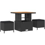  Sjedeća garnitura za vrt s jastukom Crna 80 x 80 x 71 cm | shoptok.hr