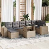 vidaXL 8-dijelni set vrtnih sofa od poliratana s jastucima bež | shoptok.hr