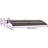  Nadstrešnica za vrata crna 240 x 80 cm PC | shoptok.hr