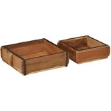  Pladanj 2 pcs Smeđa 29 x 31 x 10 cm Čvrsto drvo iz reciklaže | shoptok.hr