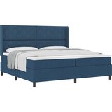 vidaXL Box spring krevet s madracem Plava 200 x 200 cm tkanina | shoptok.hr