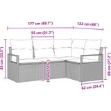  Set sofe 5 kom. Crna poliratan 232 x 122 x 85 cm | shoptok.hr