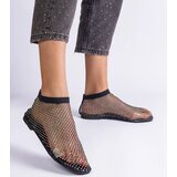 Gemre Black mesh sandals with rhinestones Antalia | ePonuda.com