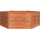  Povišena vrtna gredica boja hrđe 129x129x45 cm čelik COR-TEN | shoptok.hr