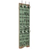 vidaXL Zidna vješalica za kapute sa 6 kuka HAPPY LOVE 120 x 40 cm | shoptok.hr
