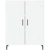  Visoka komoda bijela 69,5x34x180 cm konstruirano drvo Slike