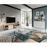 MID.YOU Nizka Omarica Samba, Barva Hrasta, Bela | Shoptok.si