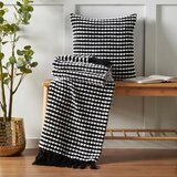 Catherine Lansfield Črna odeja 125x150 cm Stab Stitch – | Shoptok.si