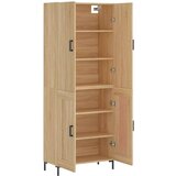 vidaXL Visoka komoda sonoma hrast 69,5x34x180 cm inženirski les | Shoptok.si