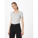 Guess Majica svijetlosiva / crvena | shoptok.hr
