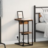 vidaXL Nočna omarica Dimljen hrast 41.5 x 26 x 60.5 cm Konstruiran les | Shoptok.si