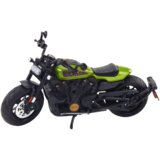  Metalni motor Chopper sa zvučnim i svjetlosnim efektima 1:12 - zeleno/crni | Shoptok.si
