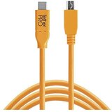 Tethertools USB kabel USB 2.0 USB-C® vtič\, USB-mikro-B vtič 4.60 m oranžna CUC2515-ORG, (20415737) | Shoptok.si
