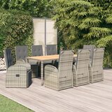 9-dijelni vrtni blagovaonski set sivi od poliratana | shoptok.hr