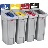 Rubbermaid Postaja za recikliranje surovin SLIM JIM®, osnovni komplet, prostornina 87 l, od 1 kosa | Shoptok.si