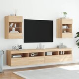  Zidni TV ormarić s LED svjetlima boja hrasta 40x30x60,5 cm | shoptok.hr