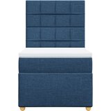  Krevet s oprugama i madracem plavi 80x200 cm od tkanine | shoptok.hr