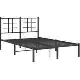  Metalni okvir za krevet s uzglavljem crni 120x190 cm | shoptok.hr
