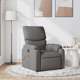 vidaXL masažni naslanjač temno sivo blago | Shoptok.si