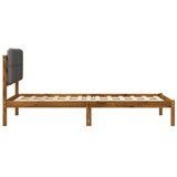  Krevetni okvir s tapiciranim uzglavljem Prirodna i svjetlosiva - Prirodna i svjetlosiva 90 x 190 cm | shoptok.hr