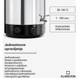 Klarstein Biggie aparat za vlaganje in kuhanje kuhanega vina | 25 litrov | 30-110 °C | 1800 W | Nerjaveče jeklo | Shoptok.si